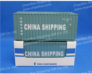 1:35中海CHINA SHIPPING集装箱模型笔筒|名片盒
