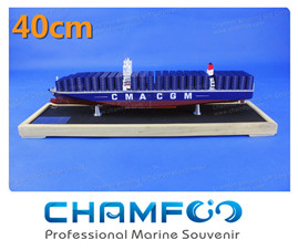 40cm CMA CGM Jules Verne Diecast Alloy Container Ship Model