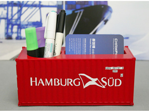 1:35汉堡南美Hamburg Sud集装箱模型笔筒|集装箱名片