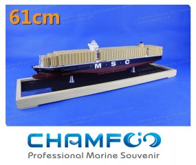 61cm MSC CRISTINA Diecast Alloy Container Ship Model
