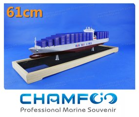 61cm Wan Hai Diecast Alloy Container Ship Model