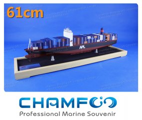 61cm APL Mixed Colour Diecast Alloy Container Ship Model