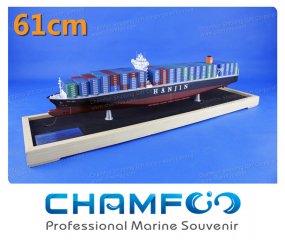 61cm HANJIN Mixed Colour Diecast Alloy Container Ship Model