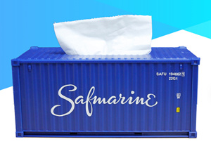 新品1:25 safmarine南非国航集装箱模型抽纸盒